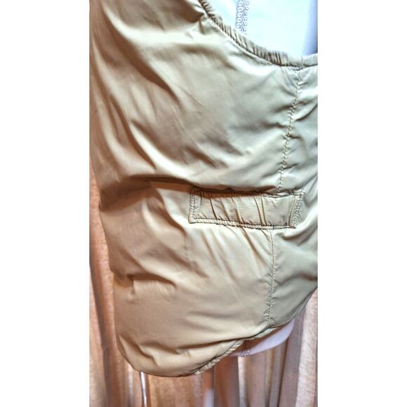 Vintage Blue Down Puffer Vest Multi Gear Silton Reversible Cream 70s Retro Sz M - Picture 11 of 15